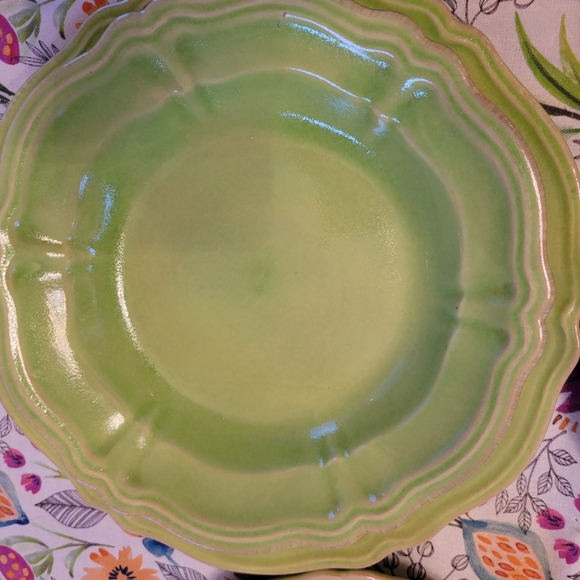 Nicola Fasano Italian Dishware ~ 2 Bowls ~ Chartreuse Green ~ Vintage (?) Pretty - Picture 5 of 16